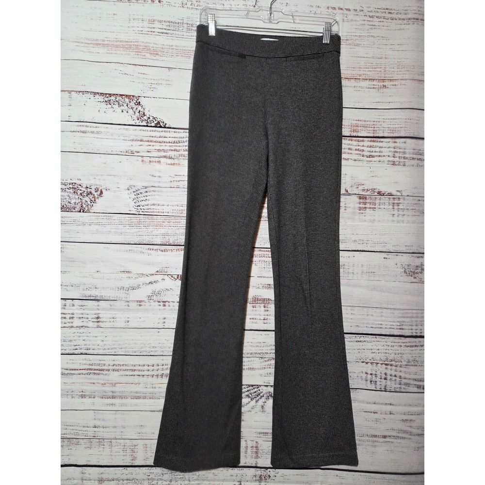 New York & Company Stretch Grey Houndstooth Bootcut Dress Pants XS Tall